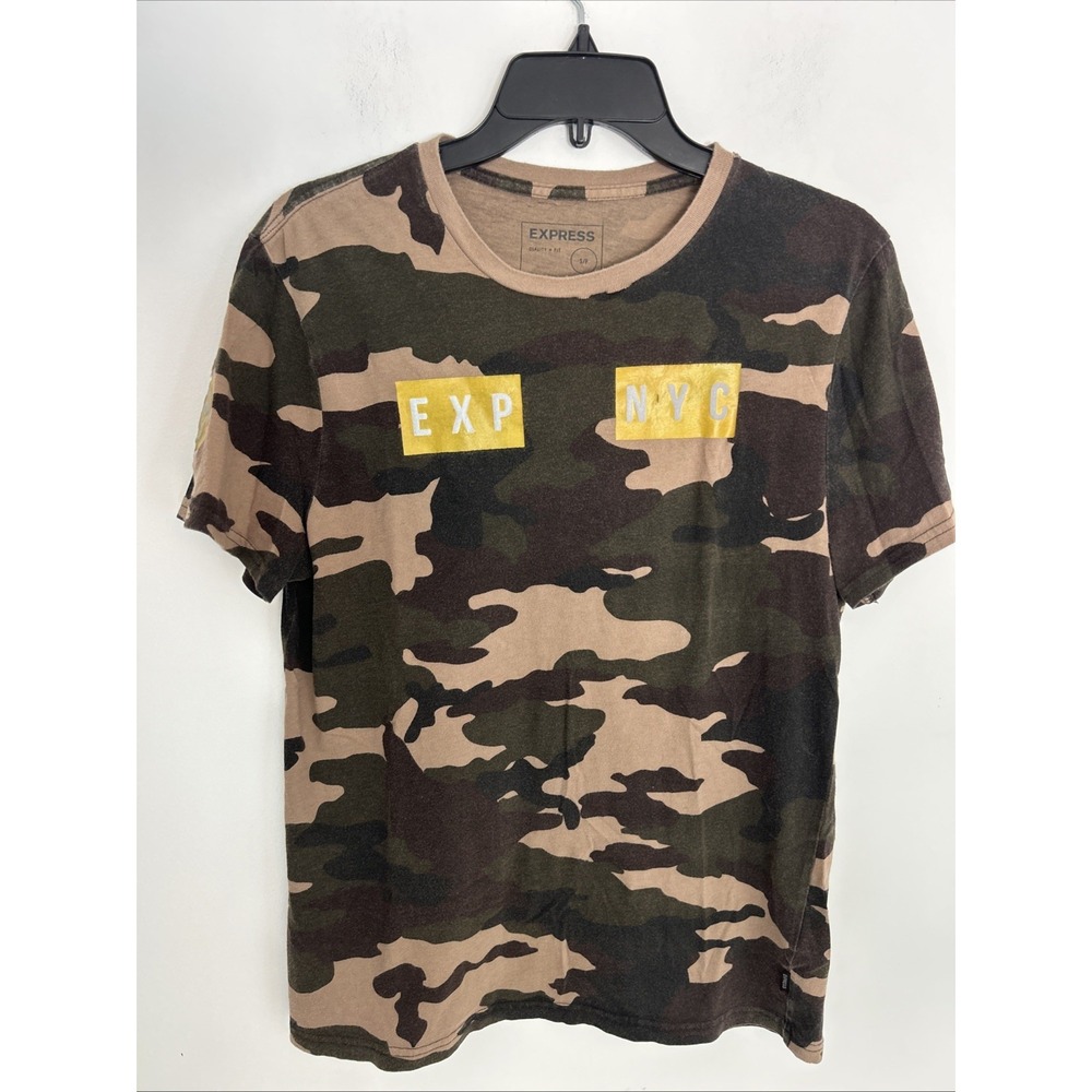Express‎ Women's Small Camo Short Sleeve T-Shirt 100% Cotton